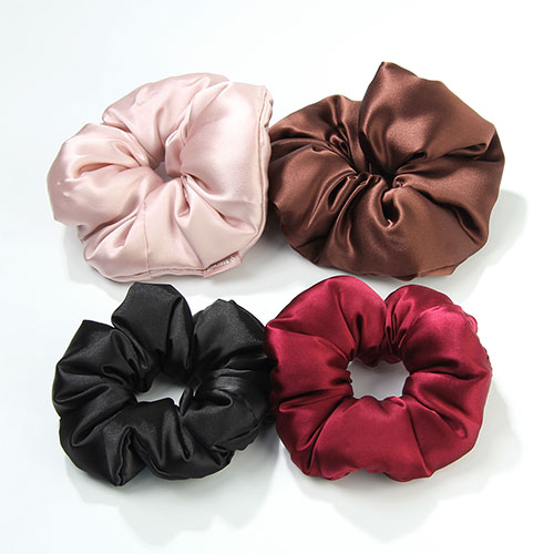 Padded Silk Satin Scrunchie